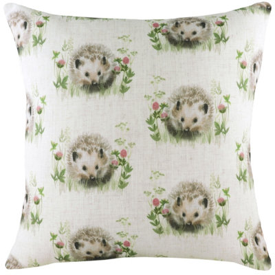 Evans Lichfield Hedgerow Hedgehog Repeat Polyester Filled Cushion from B&Q