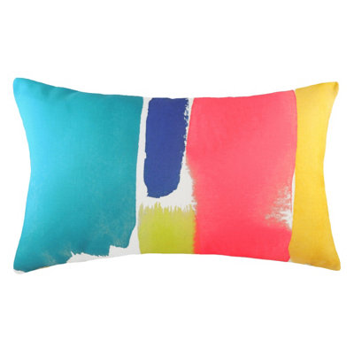 B&Q -  Aquarelle Abstract Hand-Painted Watercolour Printed Polyester Filled Cushion
