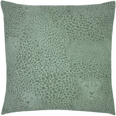 Furn. Hidden Cheetah 100% Cotton Feather Filled Cushion from B&Q