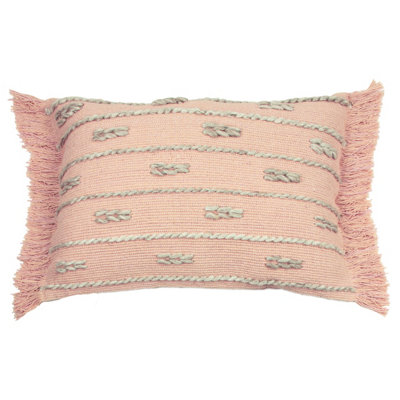 Furn. Sigrid Scandi Fringed Feather Filled Cushion from B&Q