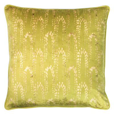 Furn. Wisteria Velvet Polyester Filled Cushion from B&Q