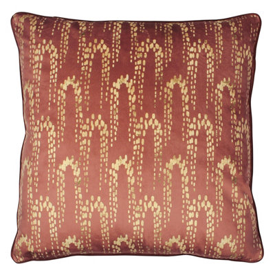 Furn. Wisteria Velvet Polyester Filled Cushion from B&Q