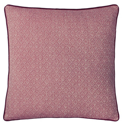 Paoletti Blenheim Geometric Piped Feather Filled Cushion from B&Q