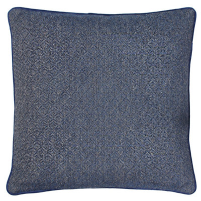 Paoletti Blenheim Geometric Piped Feather Filled Cushion from B&Q