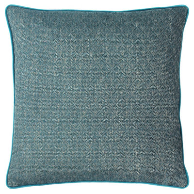 Paoletti Blenheim Geometric Piped Feather Filled Cushion