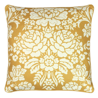 Paoletti Melrose Floral Piped Feather Filled Cushion from B&Q