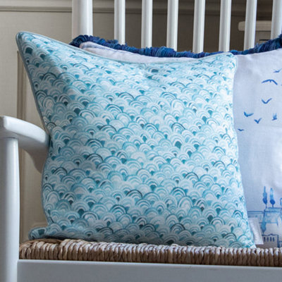 Voyage Maison Voyage Melia Printed Piped Feather Filled CushionGlacier43 X 43Cm from B&Q