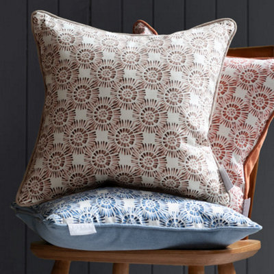 Voyage Maison Voyage Vali Printed Piped Feather Filled CushionStone43 X 43Cm from B&Q