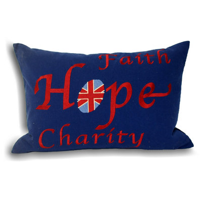 Paoletti Faith Embroidered Message Cushion Cover from B&Q
