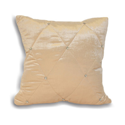 Paoletti Diamante Quilted Feather Filled Cushion from B&Q