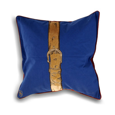 Paoletti Polo Stripe Piped Feather Filled Cushion from B&Q