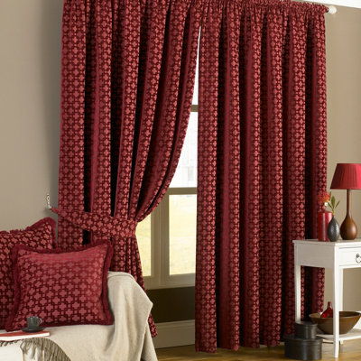 Paoletti Belmont Chenille Jacquard Pencil Pleat Curtains