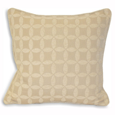 Paoletti Palma Jacquard Piped Polyester Filled Cushion from B&Q