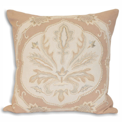 Paoletti Margaux Embroidered Polyester Filled Cushion from B&Q