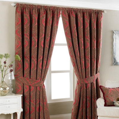 Paoletti Renaissance Jacquard Pencil Pleat Curtains