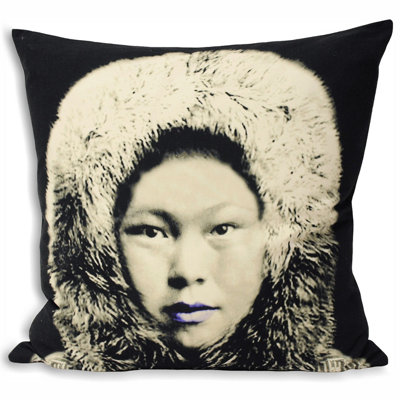 Paoletti Eskimo Photographic Print Polyester Filled Cushion from B&Q