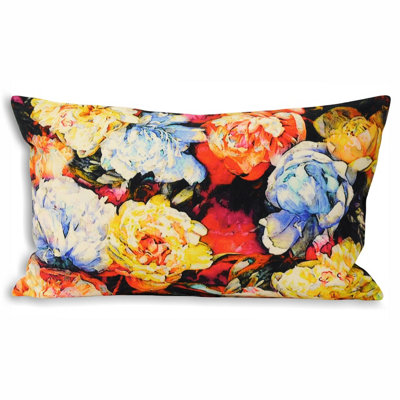 B&Q -  Chaumont Floral Velvet Feather Filled Cushion