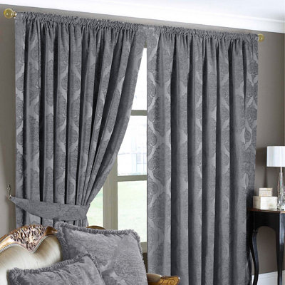 Paoletti Light Winchester Jacquard Pencil Pleat Curtains
