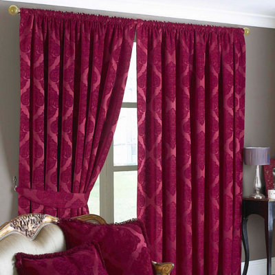 Paoletti Winchester Jacquard Pencil Pleat Curtains Light