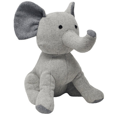 Riva Home Elephant Herringbone Novelty Doorstop from B&Q