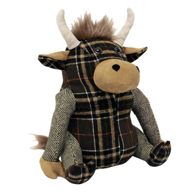 B&Q -  Tartan Highland Cow Novelty Doorstop