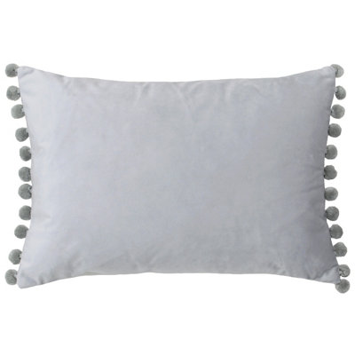 Paoletti Fiesta Velvet Pom-Pom Polyester Filled Cushion from B&Q
