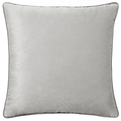 Paoletti Meridian Velvet Piped Feather Filled Cushion from B&Q