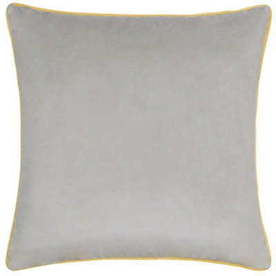 Paoletti Meridian Velvet Piped Feather Filled Cushion from B&Q