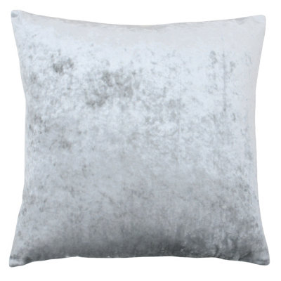 Paoletti Verona Crushed Velvet Polyester Filled Cushion from B&Q