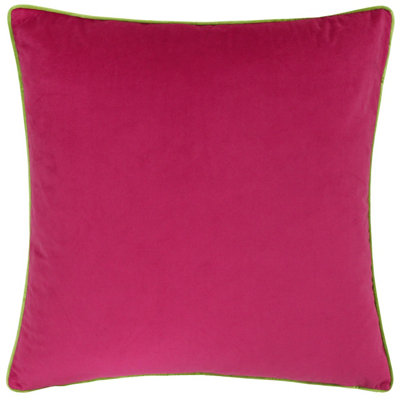 Paoletti Meridian Velvet Piped Feather Filled Cushion from B&Q