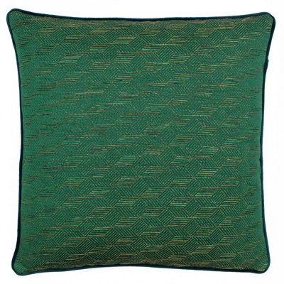 Paoletti Highbury Jacquard Piped Polyester Filled Cushion from B&Q