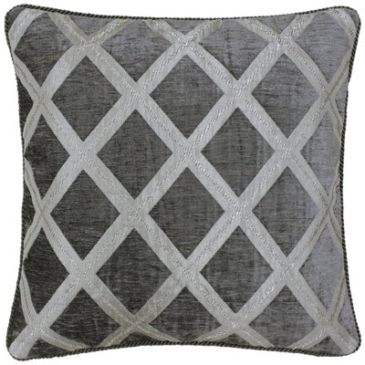 Paoletti Hermes Chenille Polyester Filled Cushion from B&Q