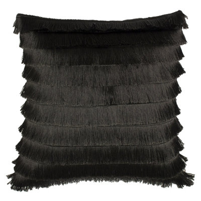 Furn. Flicker Fringed Feather Filled Cushion from B&Q