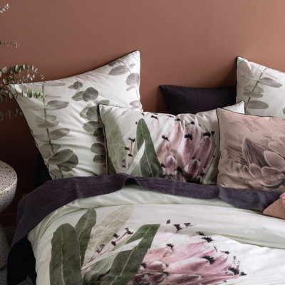 B&Q -  Alice Cotton Printed Floral Pillowcase Pair
