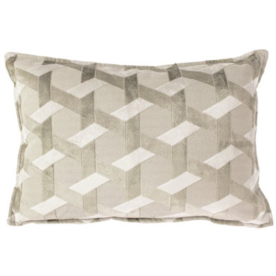 B&Q -  Delano Velvet Jacquard Feather Filled Cushion