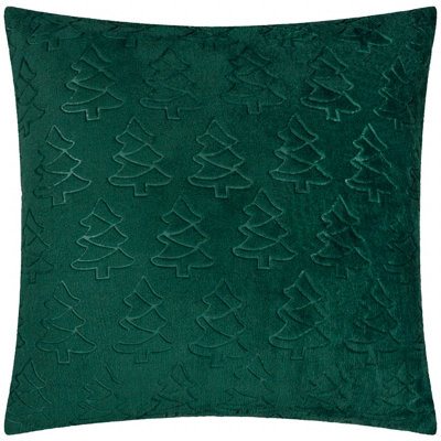 B&Q - Furn. Festive Trees Embossed Feather Filled Cushion 50Cm X 50CmEmerald