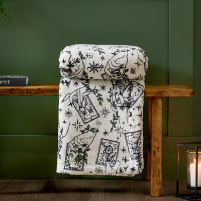 Furn. Celestial Stories Printed Fleece Throw from B&Q