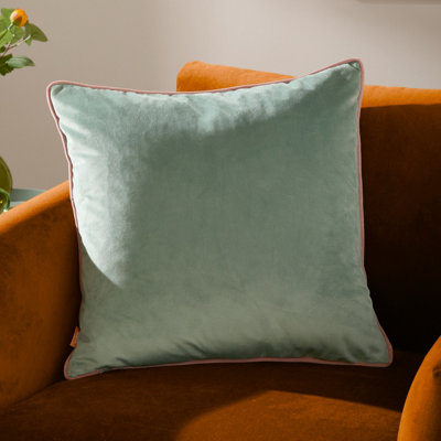 furn. Furn Meridian Velvet Cushion CoverMineral/blush45 X 45Cm from B&Q
