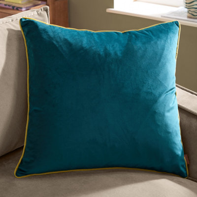 furn. Furn Meridian Velvet Cushion CoverTeal/cylon45 X 45Cm from B&Q