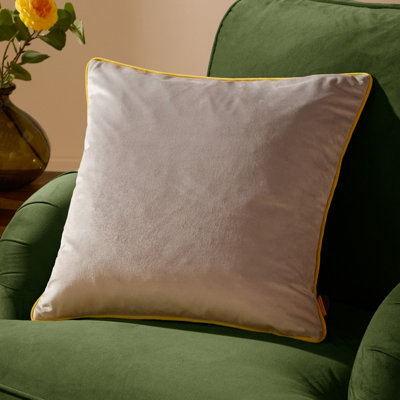 furn. Furn Meridian Velvet Feather Filled CushionDove/cylon45 X 45Cm from B&Q