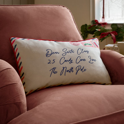 B&Q - Furn. Dear Santa Printed Reversible Feather Filled Cushion 30Cm X 50CmMulticolour