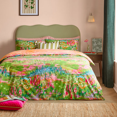 Furn Unisex Multi Meadow Escape Reversible Floral Duvet Cover Set Single - Image 5