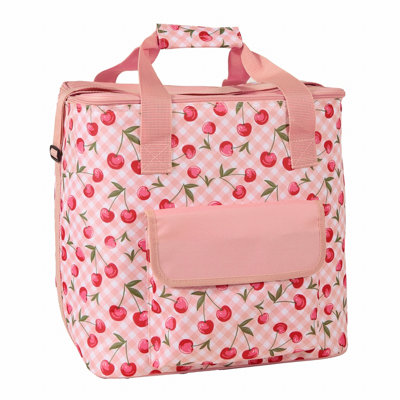 Furn. Cherry Gingham Pink Cool Bag from B&Q