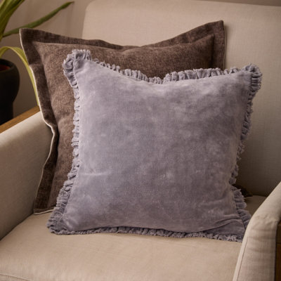 B&Q -  Bertie Cotton Velvet Feather Filled Cushion