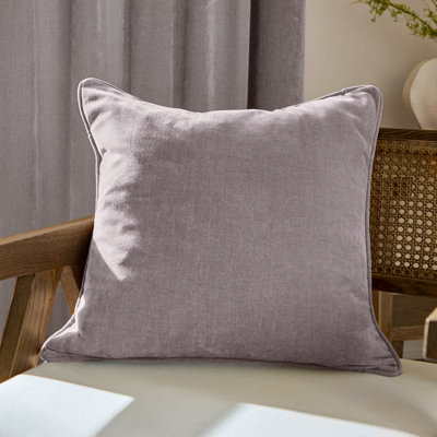 Yard Heavy Chenille Piped Polyester Filled Cushion from B&Q