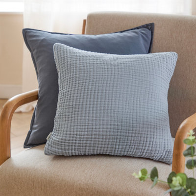 Yard Lark Muslin Cotton Feather Filled Cushion from B&Q