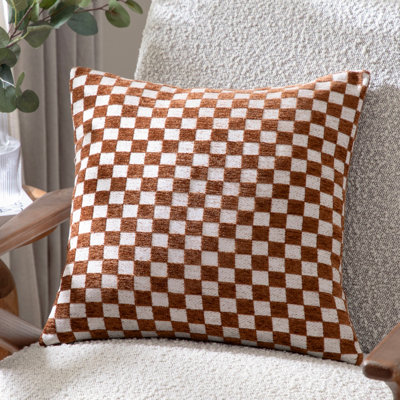 HÖEM Hoem Larro Chenille Checkerboard Polyester Filled Cushion