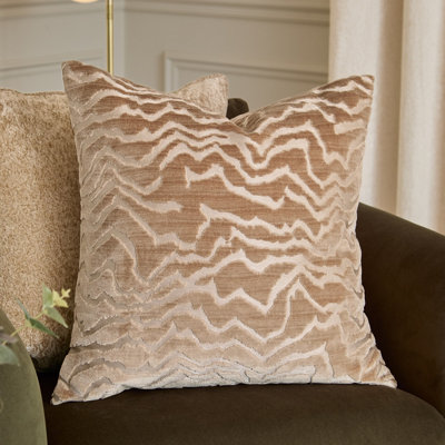 B&Q -  Tierra Cut Velvet Polyester Filled Cushion