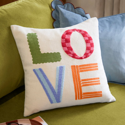 furn. Furn Love Tuft Feather Filled Cushion from B&Q