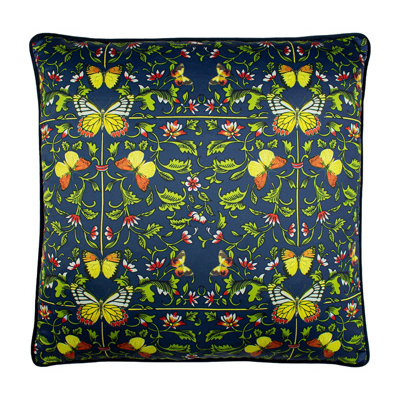 Paoletti Potage Botanical Piped Feather Filled Cushion from B&Q